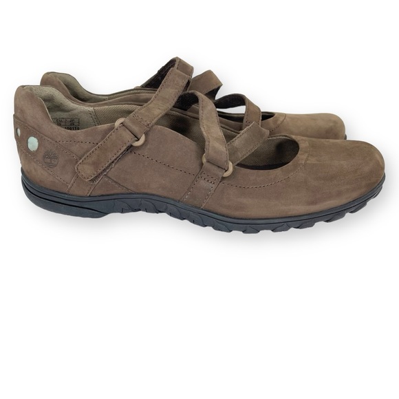 Timberland Brown Suede Mary Jane Walking Flats Size 8 - Picture 3 of 7